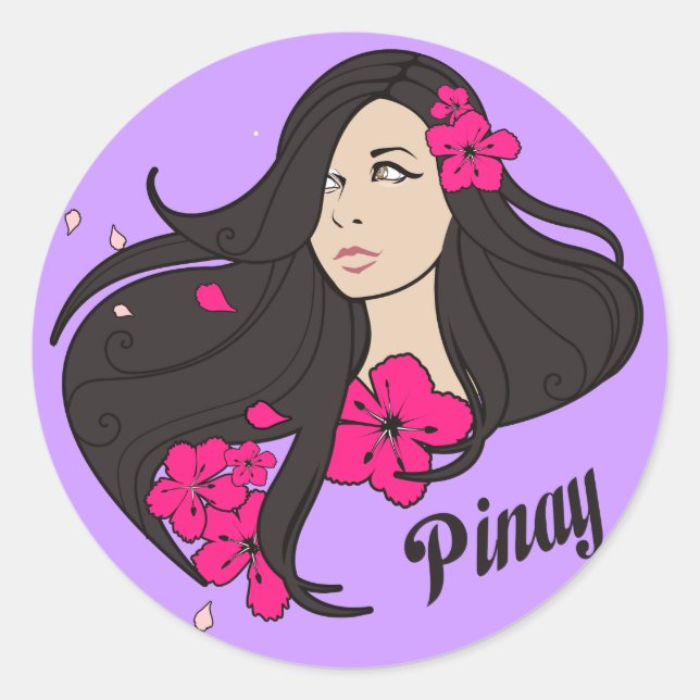Pinay Runder Aufkleber (Vorderseite)
