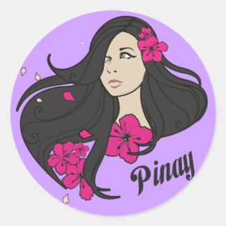 Pinay Runder Aufkleber
