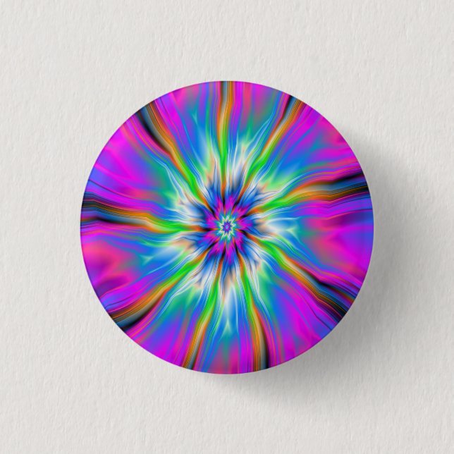 Pinback Button Explodieren Palette von Blau und Ro (Vorderseite)