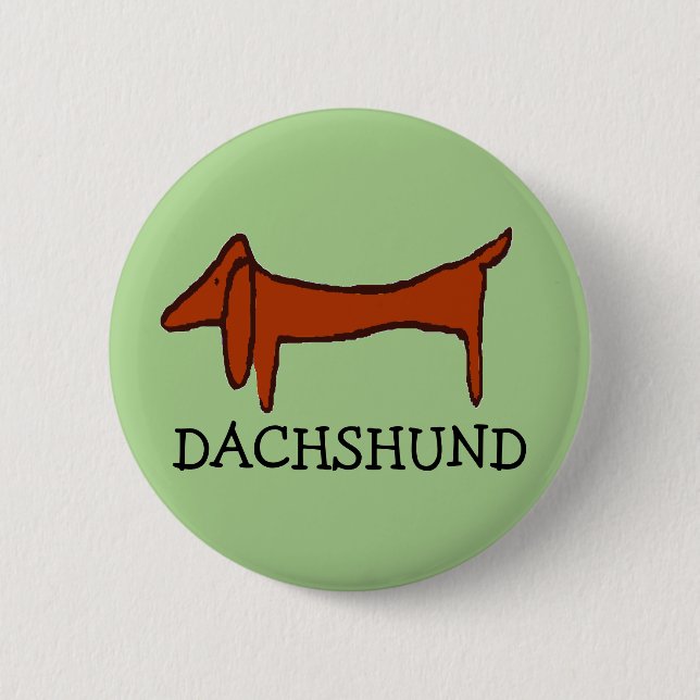 Pinback Button für Abstrakte Dackel (Vorderseite)