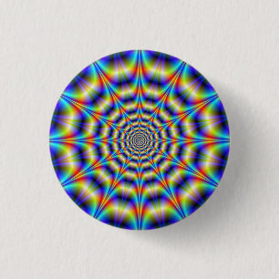 Pinback-Button für das psychedelische Rad Button