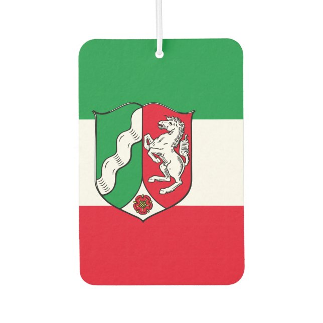 Pinback-Button für die Flagge Nordrhein-Westfalen Autolufterfrischer (Vorderseite)