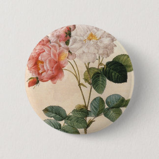 Pinback Button Vintag Art Rosa Blume Pinback