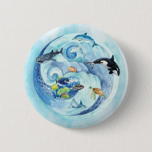 Pinback-Button zum Weltmeer Button