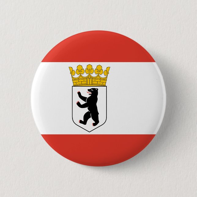 Pinback-Schaltfläche "Flag Berlin" Button (Vorderseite)