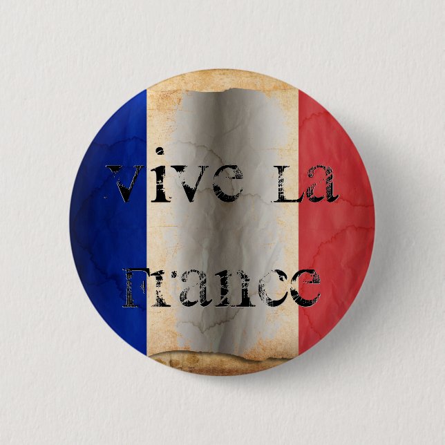 Pinback-Schaltfläche für die Flagge Frankreichs Button (Vorderseite)