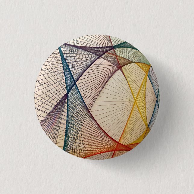 Pinback-Schaltfläche für geometrische Abstrakte Pi Button (Vorderseite)