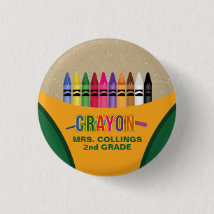Pinback-Taste für Crayon Coloring-Party Button