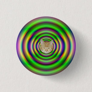 Pinback-Taste für grünen Torus-Tunnel + Katze Button