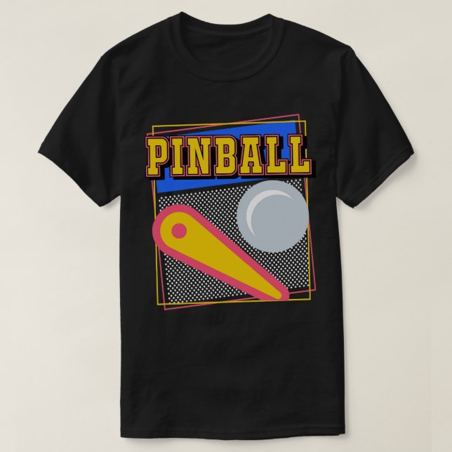 Pinball 80er T-Shirt (Design vorne)