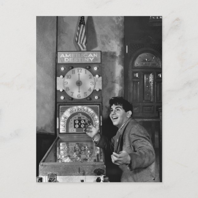 Pinball-Assistent: 40er Postkarte (Vorderseite)