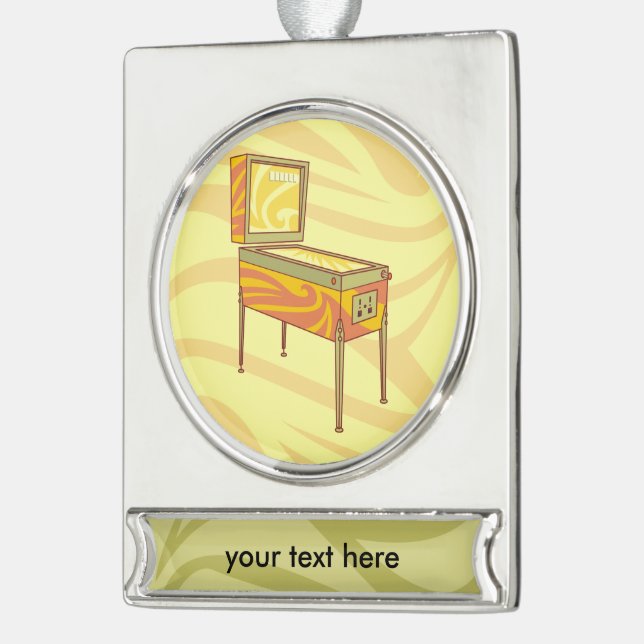 Pinball Banner-Ornament Silber (Links)