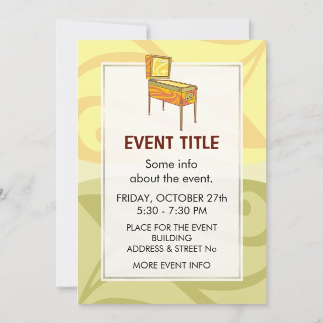 Pinball Einladung (Rückseite)