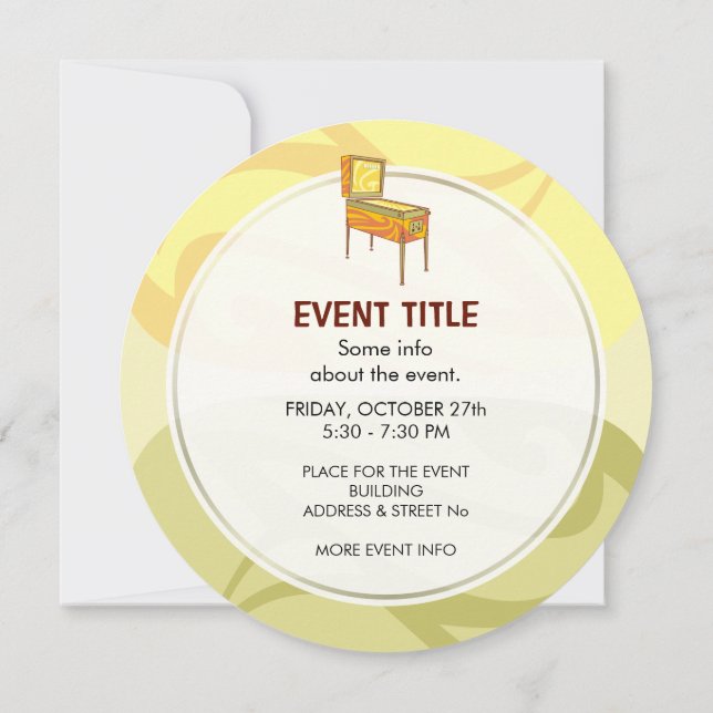 Pinball Einladung (Rückseite)