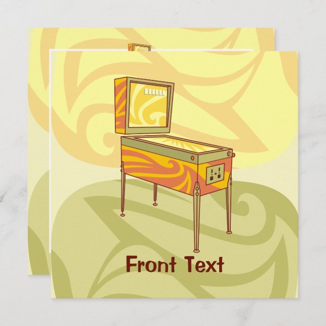 Pinball Einladung (Vorne/Hinten)