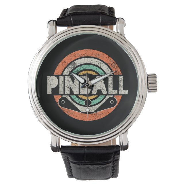 Pinball Game Vintag Armbanduhr (Vorderseite)