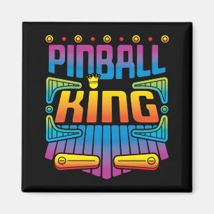 Pinball King Arcade Game Player Magnet