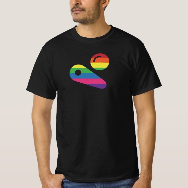 Pinball LGBT Player T-Shirt (Vorderseite)