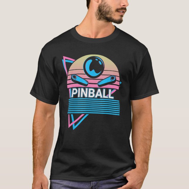 Pinball Machine Retro T-Shirt (Vorderseite)