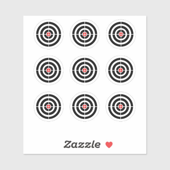 Pinball-Maschine "Ziel" Design Rundkleber Aufkleber (Blatt)