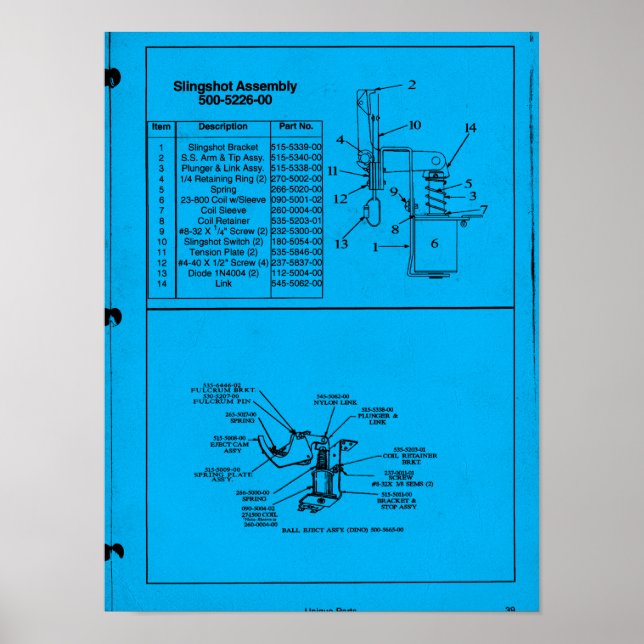 Pinball-Slingshot Poster (Vorne)