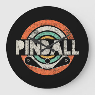Pinball Spiel Vintage Große Wanduhr