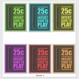 Pinball-Steckenpäckchen Aufkleber