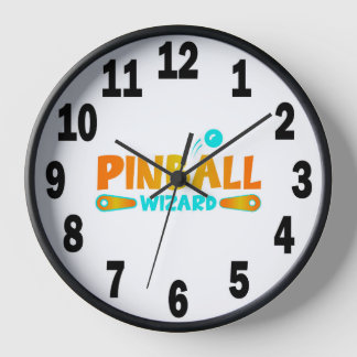 Pinball-Wanduhr mit Holzrahmen #9 Uhr