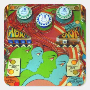 Pinball Wizard II Quadratischer Aufkleber