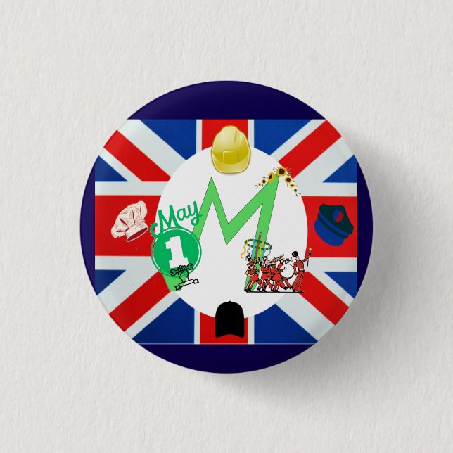 Pinbuttons - UK Labour Day Button (Vorderseite)