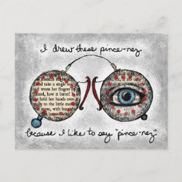 Pince-Nez Postcard Postkarte
