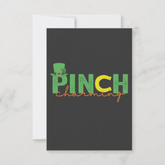 Pinch CHarm Funny St Patrick's Day Irish Gift Einladung