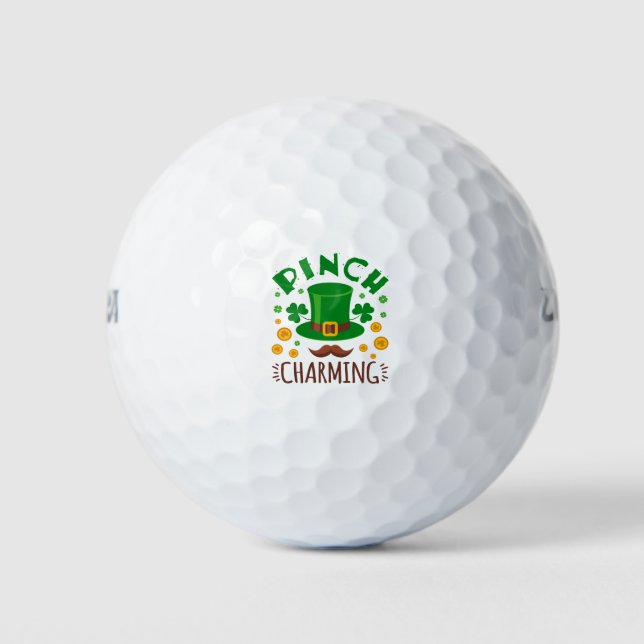 Pinch Charming Funny St Patricks Day Men Boys Golfball (Vorderseite)