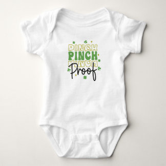 Pinch Proof St. Patricks Day Baby Strampler