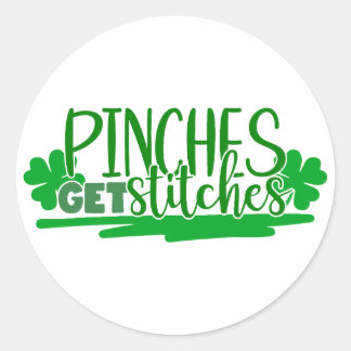 Pinches erhalten Stitches 🍀 Runder Aufkleber