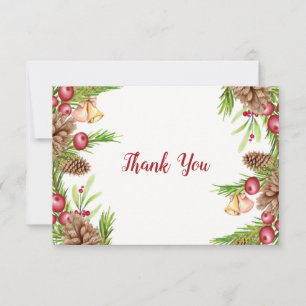 Pine and Berries Dankeschön Karte