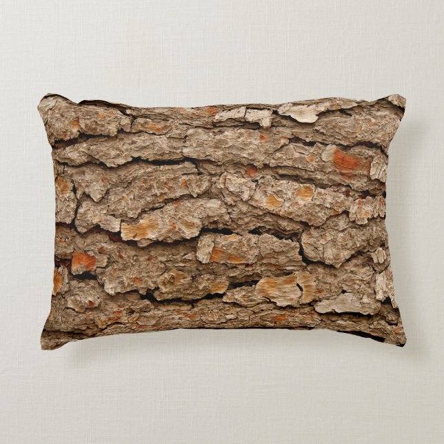 Pine Bark Texture Dekokissen (Vorderseite)