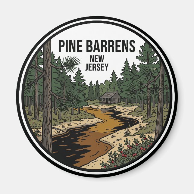 Pine Barrens USA Magnet (Vorne)