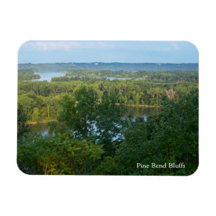 Pine Bend Bluffs mit Blick auf den Fluss Mississip Magnet