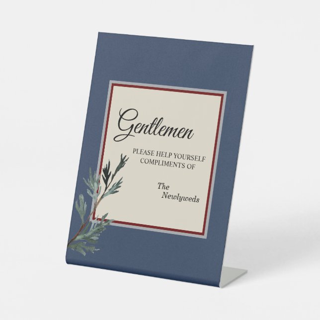 Pine Blue Winter Wedlemen Bad Sockelschild (Vorderseite)