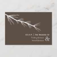 Pine Bough Brown Wedding R.S.V.P.