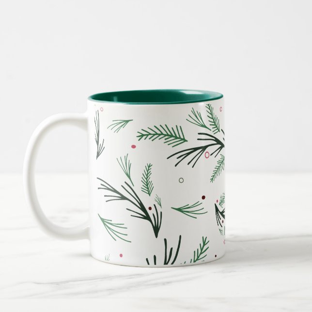 Pine Branch Pattern Tasse (Links)