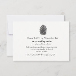 Pine Cone Hochzeitkarte RSVP Karte