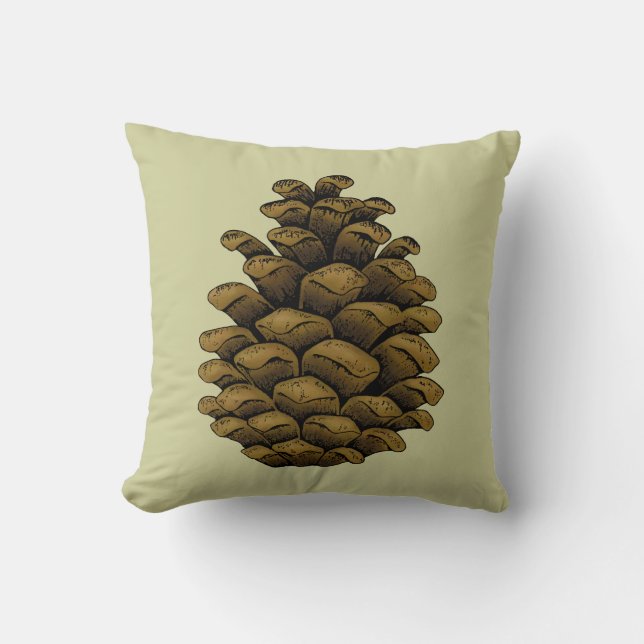 Pine cone Illustration Kissen (Vorderseite)