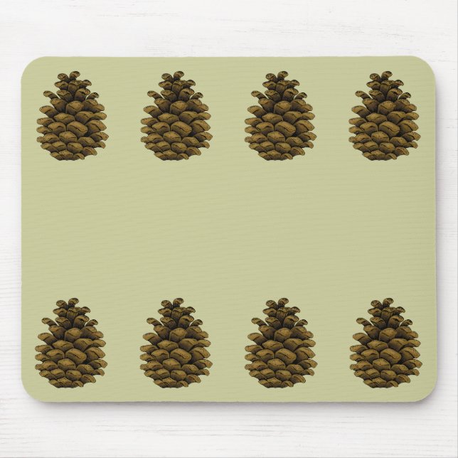 Pine cone Illustration Mousepad (Vorne)