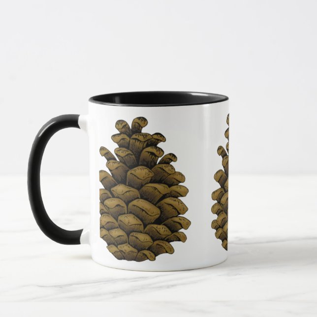 Pine cone Illustration Tasse (Links)