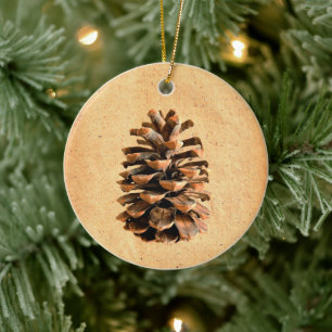 Pine Cone Keramik Ornament