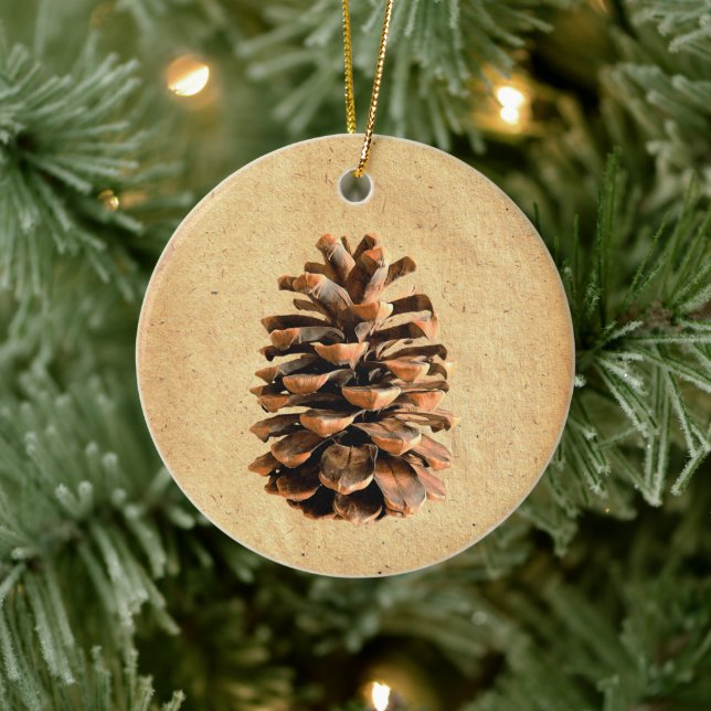 Pine Cone Keramik Ornament (Baum)