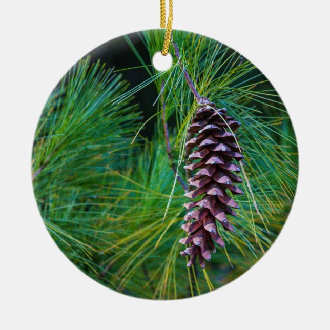 Pine Cone Keramik Ornament (Vorne)