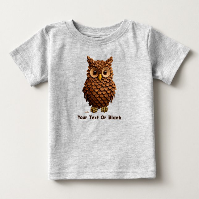 Pine Cone Owl Baby T-shirt (Vorderseite)